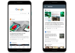 Smartphones con Google Discover en sus pantallas